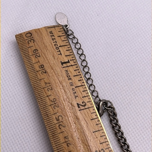 Bijou Terner Silver Black and White Geometric Statement Necklace Chunky Funky - Picture 10 of 11